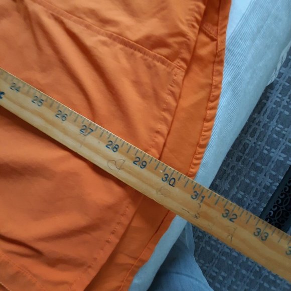 Grundéns Mens Orange Nylon Blend Button Up Short Sleeve Fishing Shirt XL - Picture 6 of 6